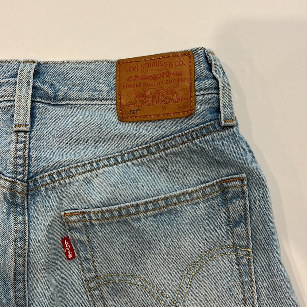 Levi's 501 Slouch jean Short Slouch Around size W25 - Picture 5 of 12